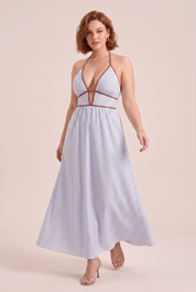 Robe longue col licou dos nu | Vue en mouvement | Lounelle Paris