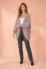 Gebreid ribgebreid midi-gilet