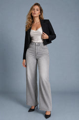 Hoge taille wijde pijp jeans