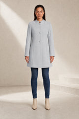 Manteau mi-long à col montant