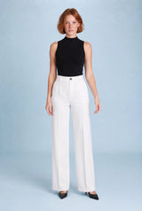 Hoge taille vloeiende tailleurpantalon