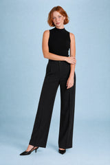 Hoge taille vloeiende tailleurpantalon