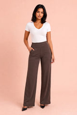 Vloeiende broek met hoge taille