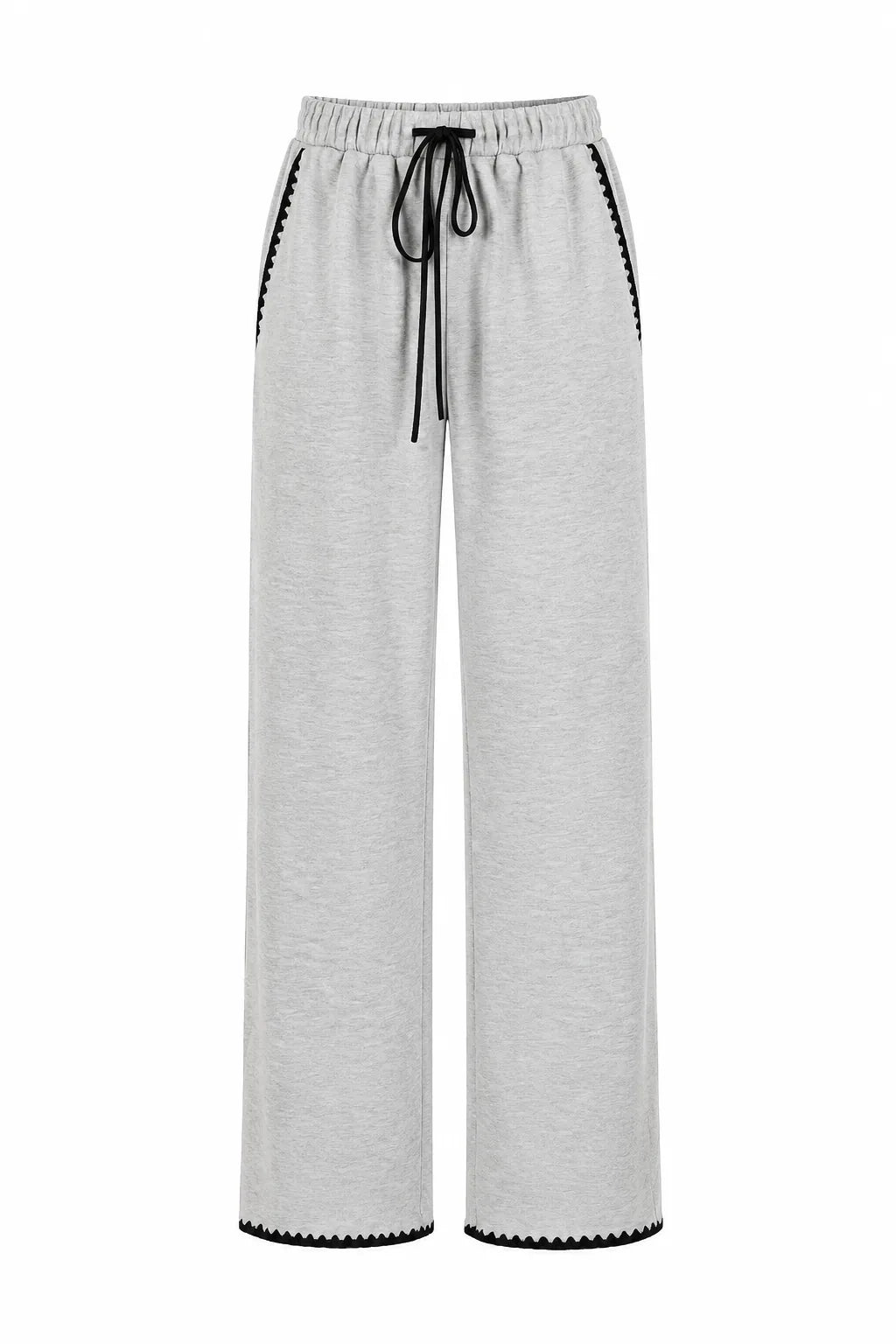 Pantalon gris large taille haute | Lounelle Paris