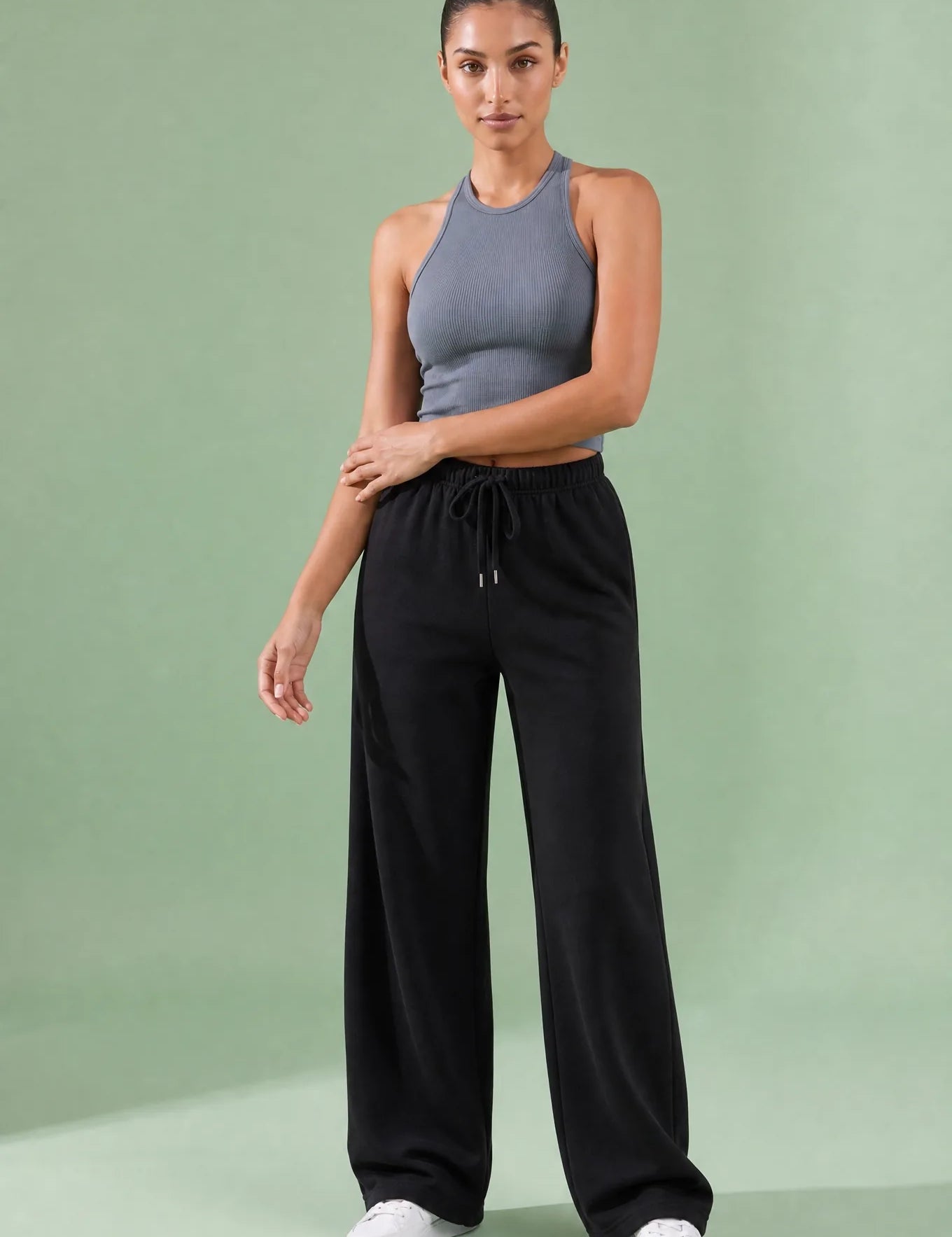 Pantalon large à cordon | Variante Noir | Lounelle Paris