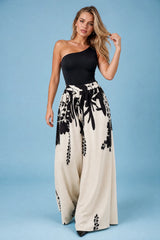 Wijde broek met bloemenprint