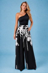 Wijde broek met bloemenprint