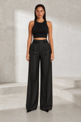 Wijde broek met hoge taille