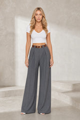 Pantalon large taille haute fluide