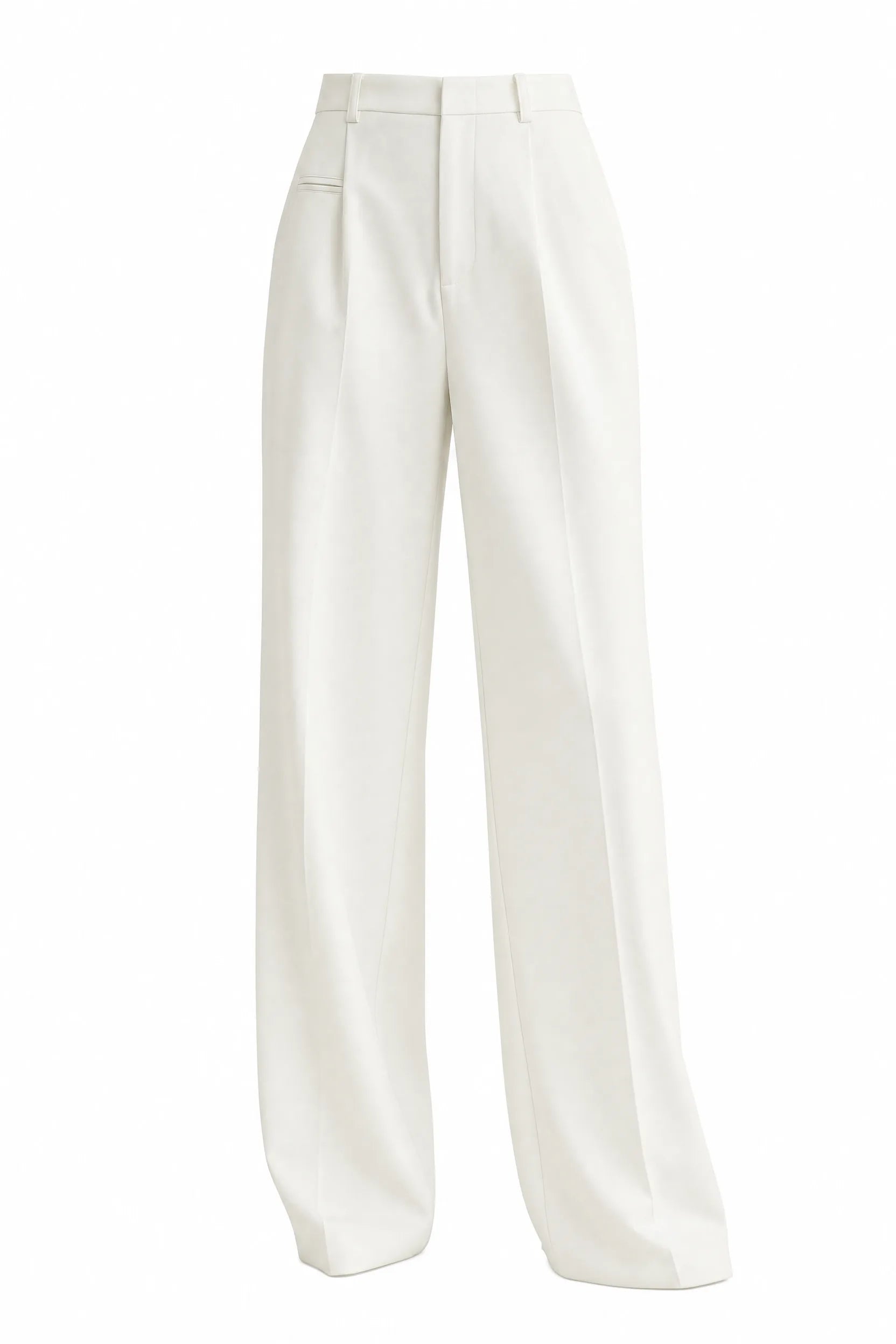 Pantalon tailleur blanc taille haute | Lounelle Paris