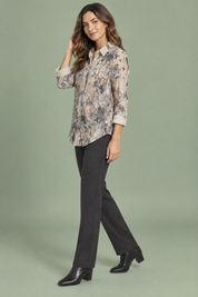 Chemise beige à imprimé floral | Vue de dos | Lounelle Paris