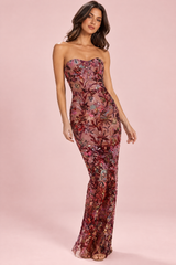 Rode strapless bodyconjurk