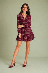 Polkadotjurk met V-hals