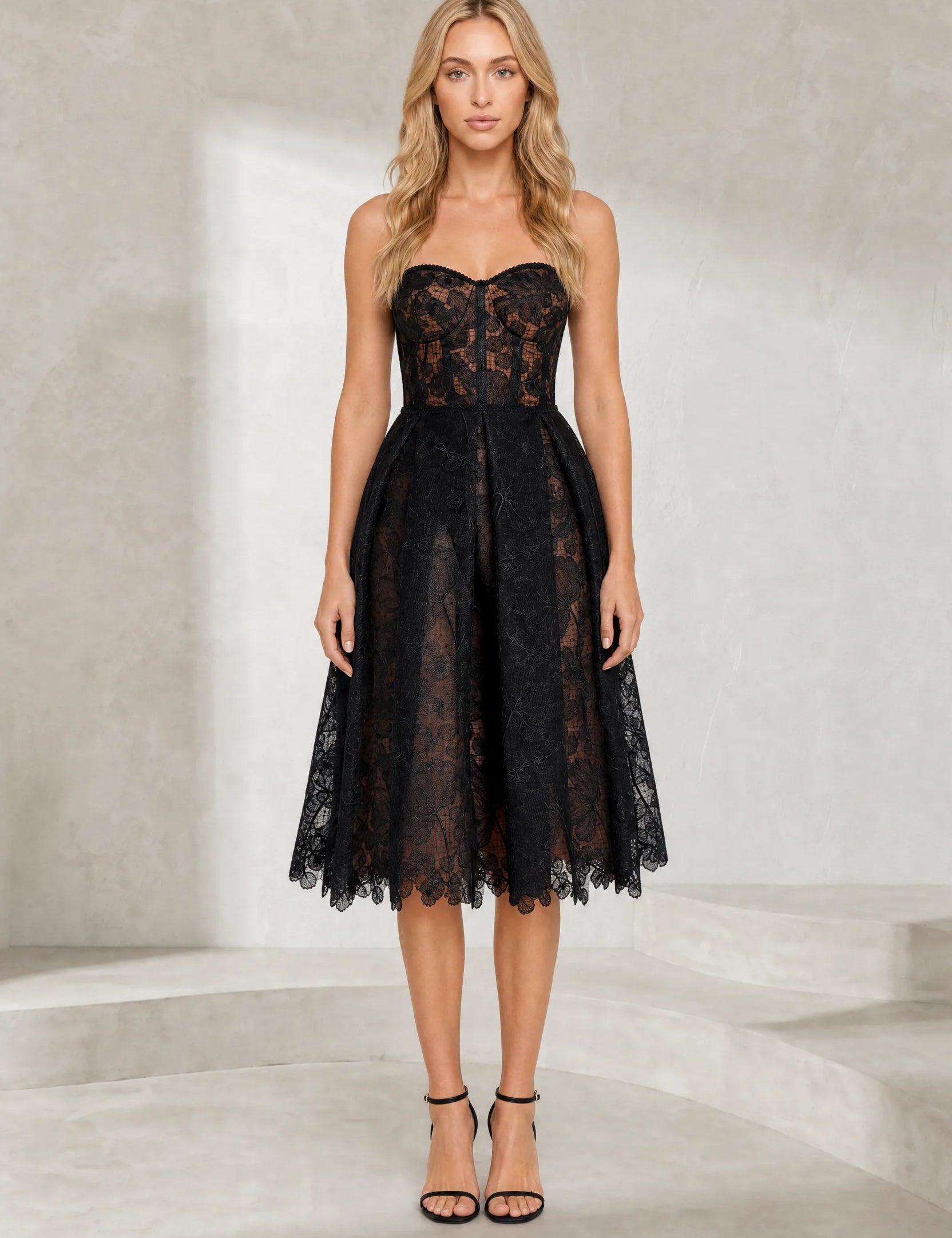 Robe bustier en dentelle | Lounelle Paris