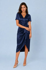 Robe col V met strik