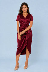 Robe col V met strik