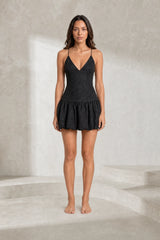 Robe col V fines bretelles