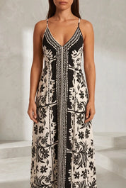 Robe longue blanche à fines bretelles | Lounelle Paris