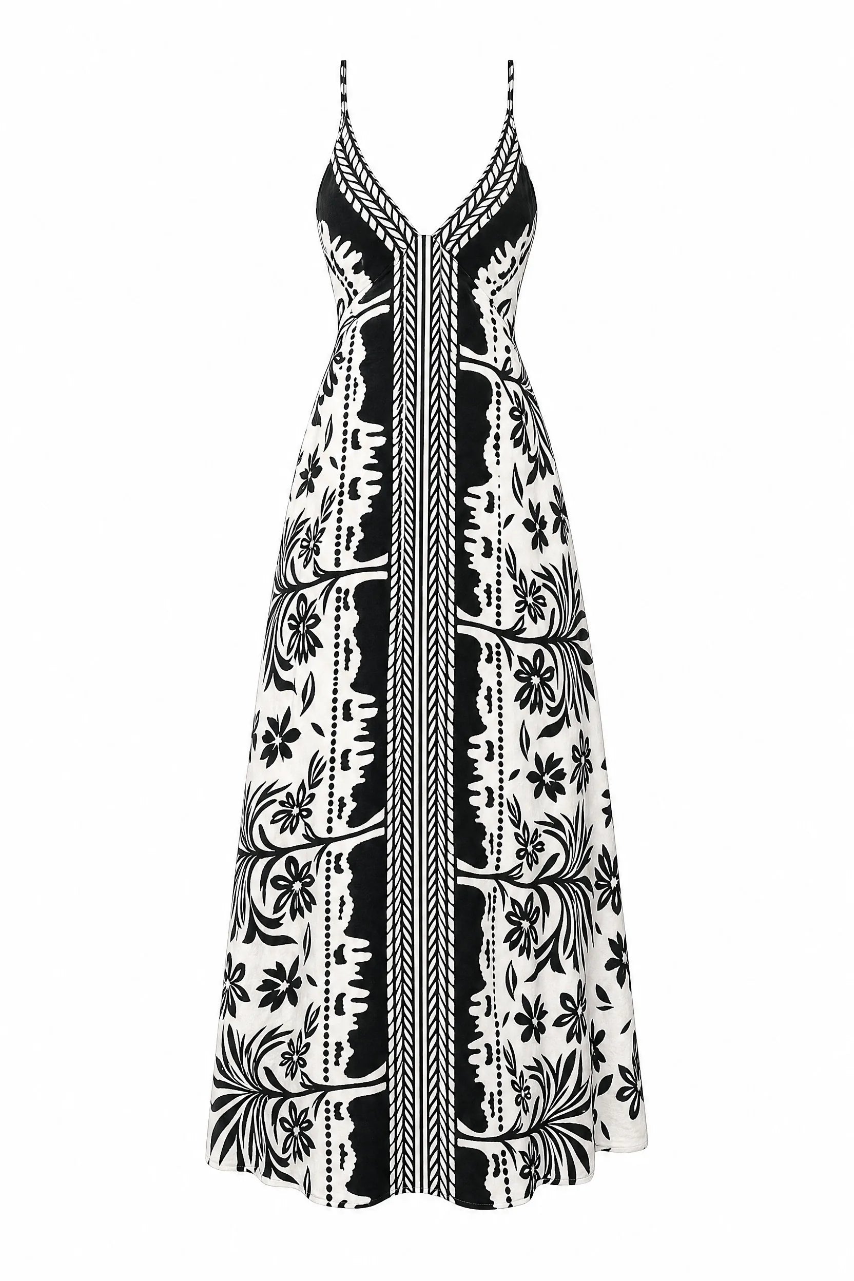 Robe longue blanche à fines bretelles | Lounelle Paris