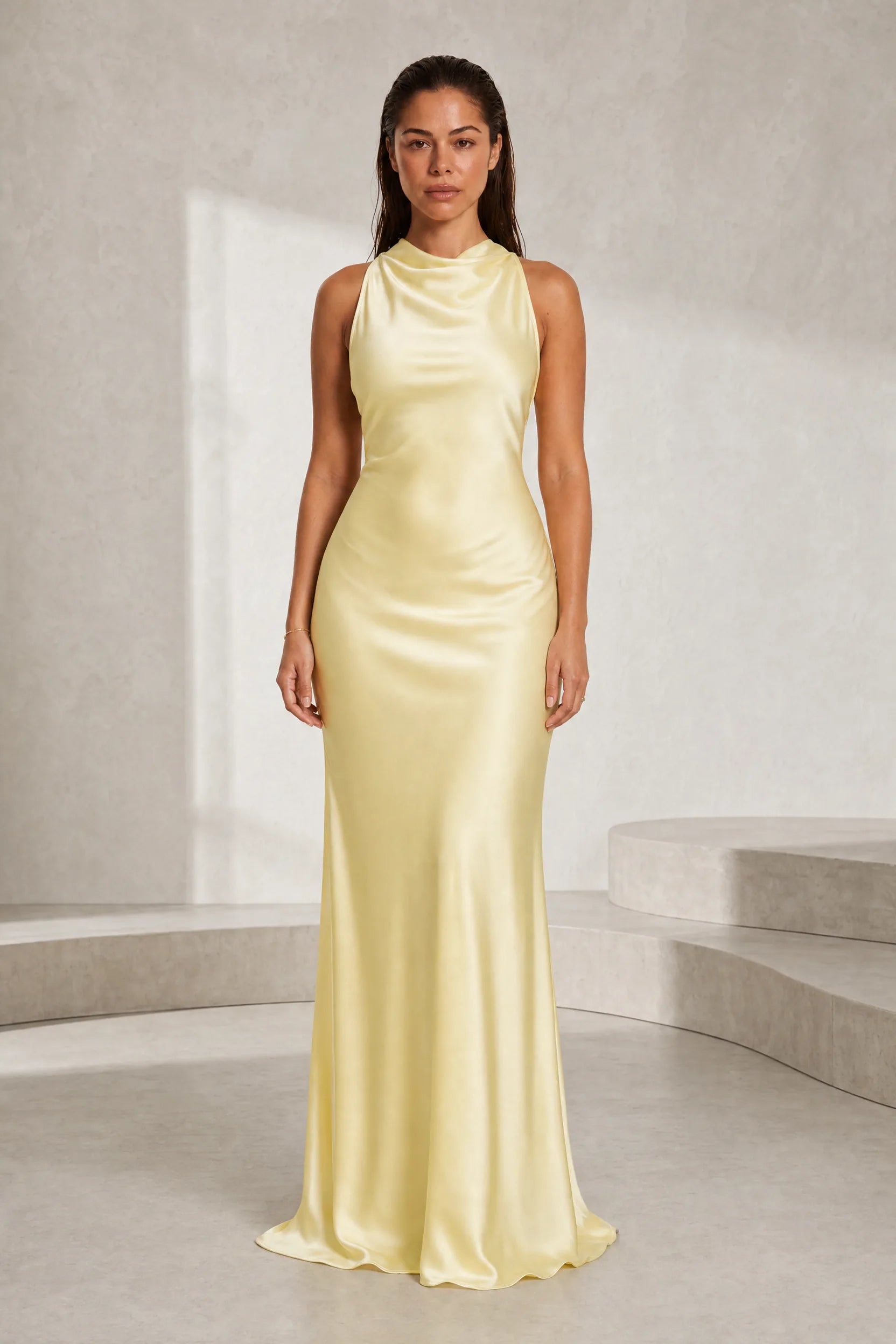 Robe longue dos nu col halter | Lounelle Paris