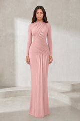 Robe longue drapée