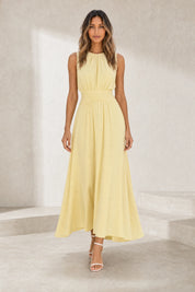Robe longue fluide taille drapée | Lounelle Paris