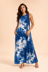 Lange tie-dye jurk