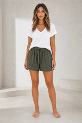 Short jambe large taille haute