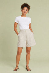 Short met hoge taille en ruime pasvorm