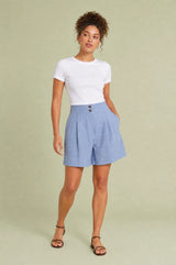 Short met hoge taille en ruime pasvorm