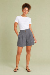 Short met hoge taille en ruime pasvorm
